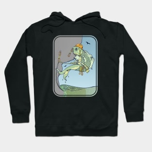 rock climbing fish Hoodie